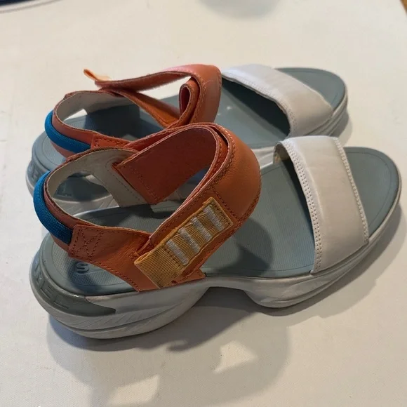 Sorel Orange and White Strappy Sandals - Picture 2 of 5